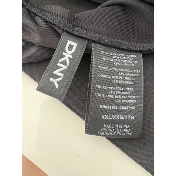 Womens DKNY Twist-Front Bikini Top Black XXL 50+ UPF/SPF Sun Protection - Picture 7 of 7